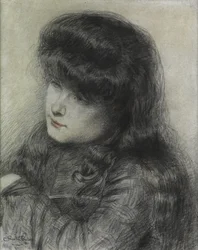 Una ragazza appoggiata a una sedia, 1881