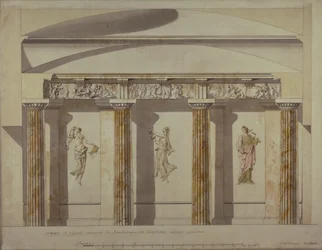 Progetto per il grande armadio nel Palazzo Pavlovsk, primi anni 1780