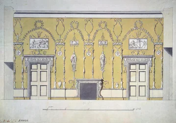 Progetto della Sala da Pranzo Verde del Grande Palazzo a Tsarskoye Selo