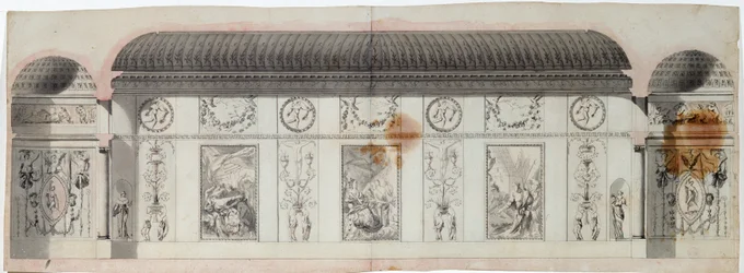 Design degli interni del Palazzo di Caterina, Tsarskoye Selo, Russia, 1780s
