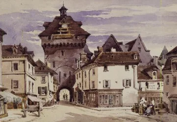 Scena di strada a Loches, Francia