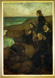 Paese del mare - trittico, pannello destro (pittura su tela)
