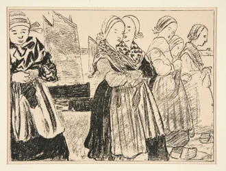Ragazze Bretonne, o Bretonne sul molo, in #36 di La Revue Blanche, ottobre 1894