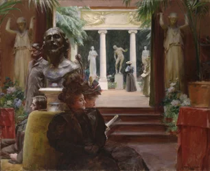 Alla mostra di scultura