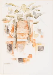 Case viste attraverso gli alberi, 1918