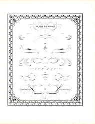 Fiocchi di penna calligrafica con bordo a catena (stampa)