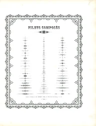 Collezione di linee divisorie decorative e bordi ornamentali (stampa)
