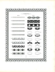 Collezione di bordi ornamentali e pezzi decorativi (stampa)
