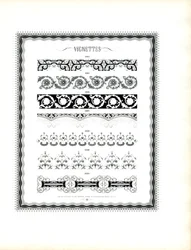 Bordi decorativi continui in stile classico (stampa)