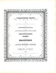 Caratteri tipografici decorativi con doppia cornice ornamentale (stampa)