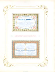 Magnifici esemplari di certificato con stampa multicolore (stampa)