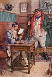 Illustrazione per The Pickwick Papers di Charles Dickens (litografia a colori)