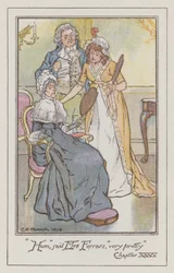 Illustrazione per Ragione e Sentimento di Jane Austen (litografia a colori)