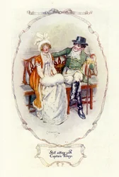 Ancora seduto con il capitano Tilney (illustrazione)