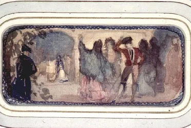Scena spagnola: figure e edifici