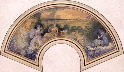 Progetto per ventaglio, c.1893-98