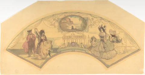 Montatura del ventaglio: La Piazza Spagnola, 1896