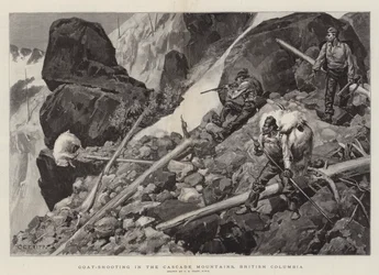 Caccia alla capra nelle Cascade Mountains, Columbia Britannica