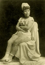 Ritratto di Annie Howard, la donna tatuata, c.1903