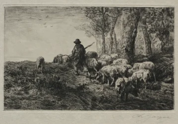 Un branco di maiali, 1880