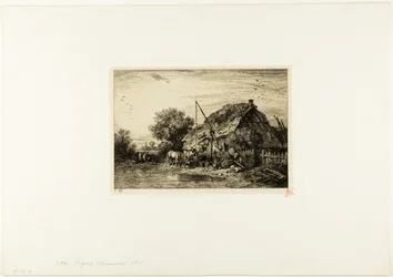 Casa contadina con stagno