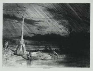 Il pescatore, tempo piovoso