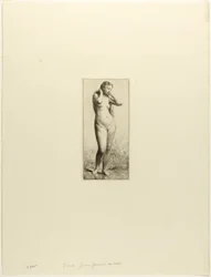 Giovane donna che fa il bagno