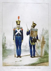 Uniforme di un reggimento di fanteria leggera, Francia