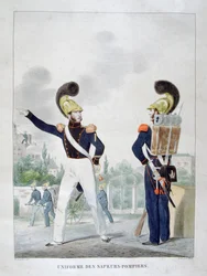 Uniforme dei pompieri militari, Francia, 1823