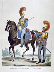 Uniforme del 1º Reggimento dei Carabinieri, Francia, 1823