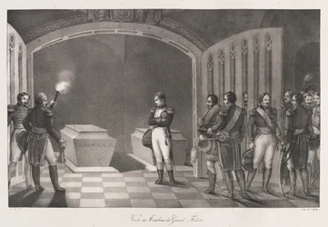Visita alla tomba di Federico il Grande, inizio XIX secolo