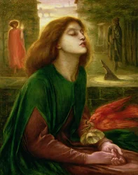 Copia di Beata Beatrix di Dante Gabriel Rossetti (1828-82), c.1900-10