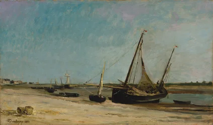 Barche sulla costa a Étaples