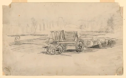 Disegno, Un carro agricolo, 1850 ca.