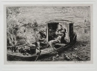 Il viaggio in barca: Abbuffata o pranzo sulla barca, 1861