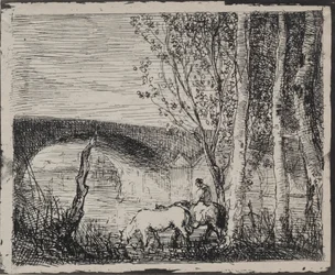Il Ponte, impressione originale 1862, stampato nel 1921