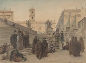 Il Campidoglio visto dalla Scalinata della Chiesa dell