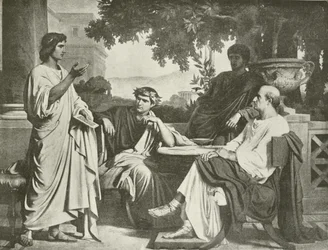Virgilio, Orazio e Vario a casa di Mecenate (incisione)