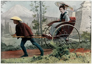 Risciò, carrozza del Giappone, c1890