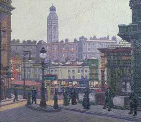 Piazza illuminata dal sole, Victoria Station