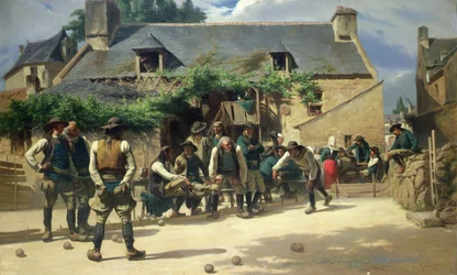 Il gioco delle bocce a Pont-Aven