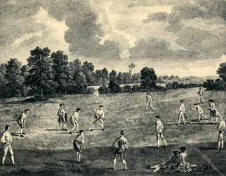 Partita di cricket nei campi di Mary-Le-Bone, 1748, 1947