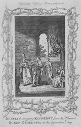 Dunstan trascina il Re Edwy dalla sua Consorte Regina Ethelgiva nel Giorno della sua Incoronazione, 1773