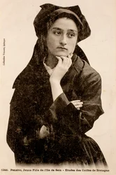 Vecchia cartolina, Giovane ragazza dell