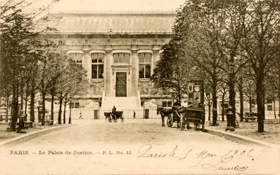 Cartolina, Palais de Justice, Parigi, Senna, Ile de France, Francia