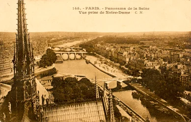 Cartolina/Senna da Notre Dame/Parigi/Senna/Ile de France/Francia