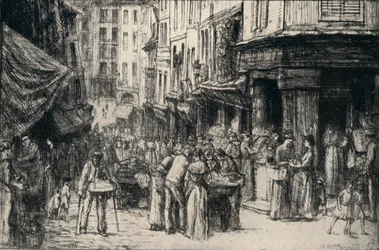 La folla, Rue Mouffetard