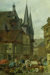 Il mercato di Wernigerode, 1861