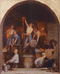 Interno di una fornace, 1865