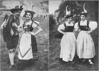 Tipi di costume nativo tirolese, c1913